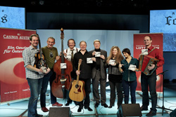 Faschings Kuchlradio mit Mandana Nikou, Martin Sedlinger, dem Casino Vorstand Mag. Dietmar Hoscher und Helga Kienast (rauschfrei records)